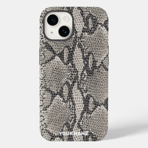 Monogram Gray Snakeskin Case_Mate iPhone 14 Case