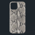 Monogram Gray Snakeskin Case-Mate iPhone Case<br><div class="desc">Snakeskin print in realistic gray/silver. Personalize with your name or initials. Font style,  size,  colors and other adjustments are easily done by clicking on the "Customize it" button. Go ahead—show everyone your wild side!</div>