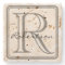 Monogram Gray Square Coaster