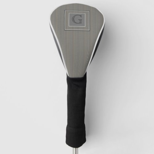 Monogram Gray Tweed Groomsman Bestman Wedding Gift Golf Head Cover