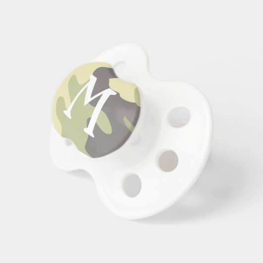 Monogram Green Camo | Pacifier (Front Right)