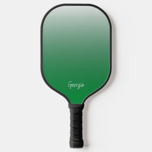 Monogram Green Gradient Add Your Name or Initials Pickleball Paddle
