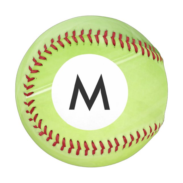 Monogram Green light design in hi-tech style Baseball (Front Left)