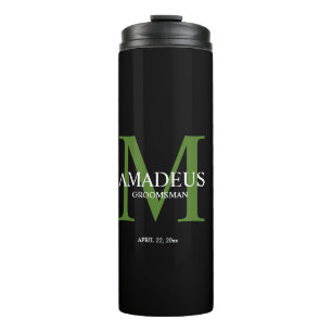 Monogram Green Named thermal tumbler
