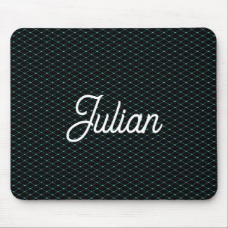 Monogram green net mesh on black