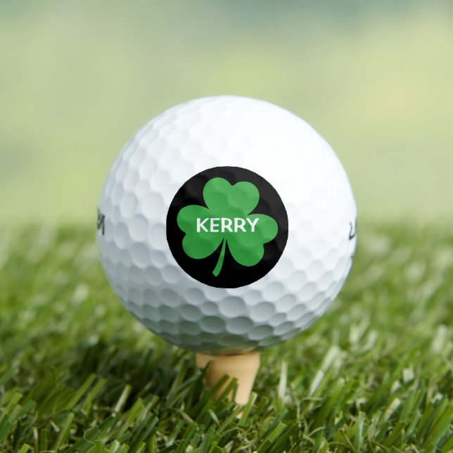 Monogram Green Shamrock Golf Balls (Insitu Tee)