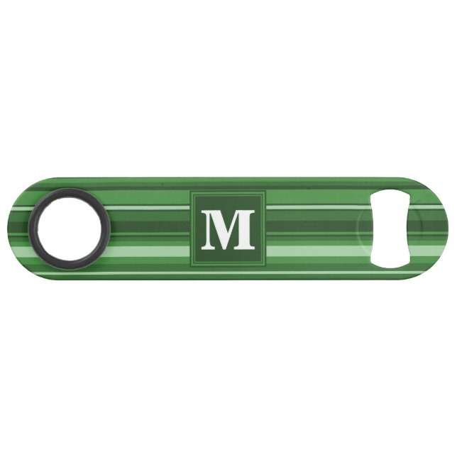 Monogram green stripes bar key (Front (Horizontal))