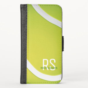 Monogram Green Tennis Ball iPhone X Wallet Case