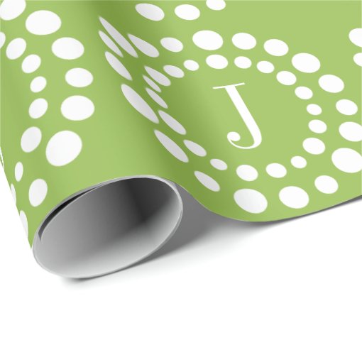 Monogram Green Wrapping Paper Zazzle