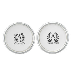 MONOGRAM GROOMSMAN ADD YEAR DATE NAME GIFTS CUFFLINKS