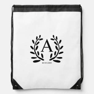 MONOGRAM GROOMSMAN ADD YEAR DATE NAME GIFTS DRAWSTRING BAG