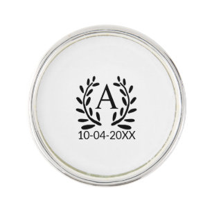 MONOGRAM GROOMSMAN ADD YEAR DATE NAME GIFTS LAPEL PIN