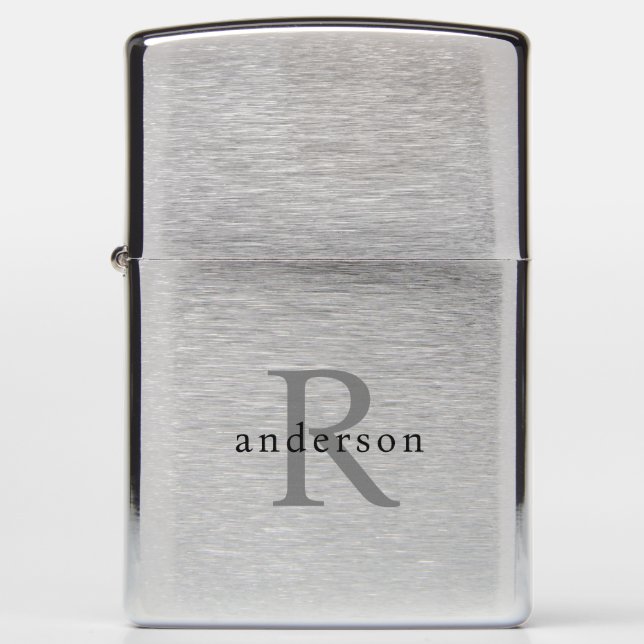 Monogram Groomsman Custom II Zippo Lighter (Front)