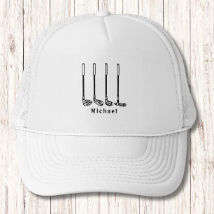 Monogram Groomsman Hat Golf Clubs Hat