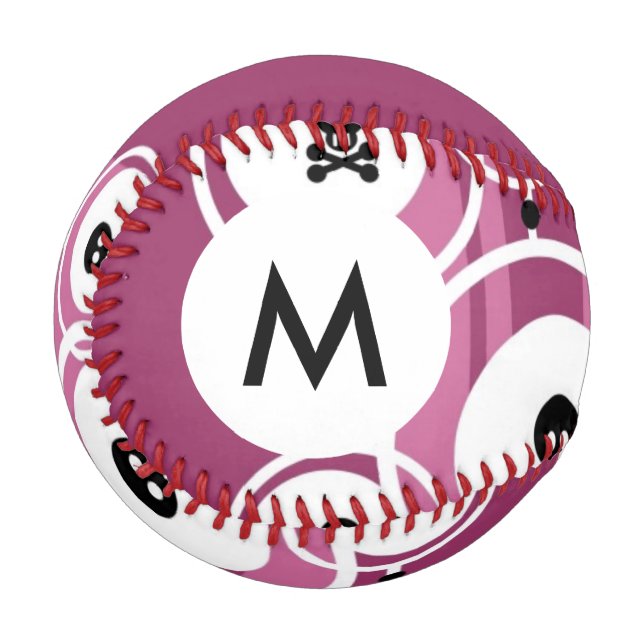Monogram Grunge Background Baseball (Front Left)