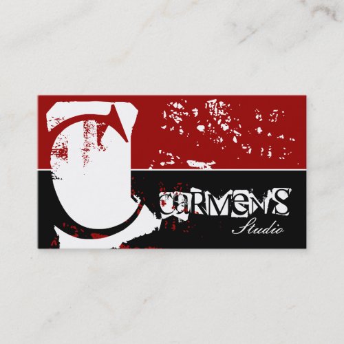 Monogram-Grunge Business Cards