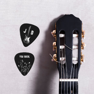 Monogram Guitar   Custom Initials Pick