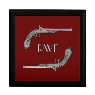Monogram Gun Box Maroon