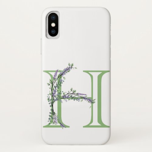 Monogram H Lavender Eucalyptus iPhone X Case