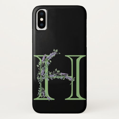 Monogram H Lavender Eucalyptus iPhone X Case