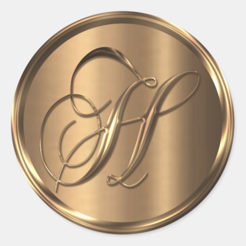 Monogram H NONMETALLIC Bronze Envelope Seal