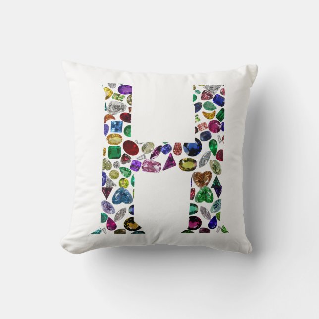 Monogram H Throw Pillow (Front)