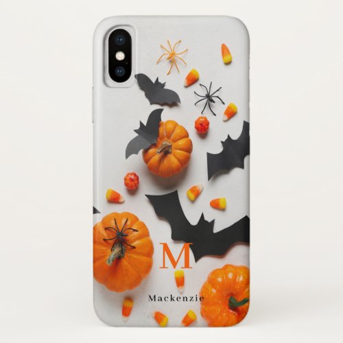 Monogram Halloween Pumpkin for Apple X11121314 iPhone X Case