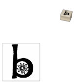 Monogram Hand Drawn Letter B Rubber Stamp | Zazzle