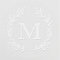 Monogram Hand Drawn Wreath Personalized Initial