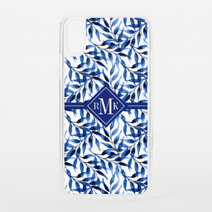 Monogram Hand Painted Watercolor Ink Pattern iPhone XS Case