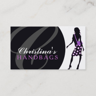 Monogram Handbag Designer Business Card