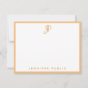 Monogram Handwriting Script Name Text Simple Note Card