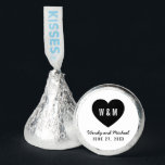 Monogram Heart Modern Wedding Hershey®'s Kisses®<br><div class="desc">Monogram Heart Modern Wedding Hershey Kisses. Perfect for weddings, engagement parties or anniversary parties. Personalize it by replacing the placeholder text with your details. For more options such as to change the font and it's size click the "Customize" button. *Please note that the Zazzle Watermark that appears in the zoom...</div>
