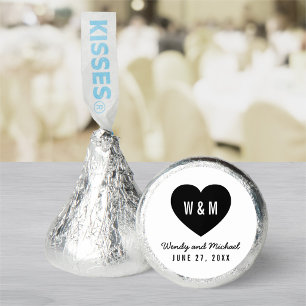 Monogram Heart Modern Wedding Hershey®'s Kisses®