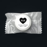 Monogram Heart Modern Wedding Life Saver® Mints<br><div class="desc">Monogram Heart Modern Wedding Candy Favors. Perfect for weddings, engagement parties or anniversary parties. Personalize it by replacing the placeholder text with your details. For more options such as to change the font and it's size click the "Customize" button. *Please note that the Zazzle Watermark that appears in the zoom...</div>