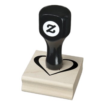 Monogram Heart Rubber Stamp by K2Pphotography at Zazzle