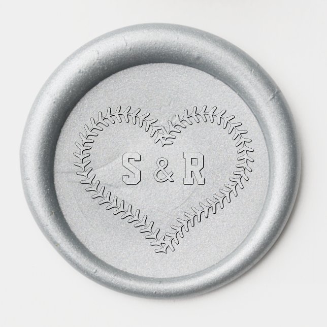 Monogram Heart Stitches Wedding Wax Seal Stamp (Monogram Heart Stitches Wedding Wax Seal Stamp
)