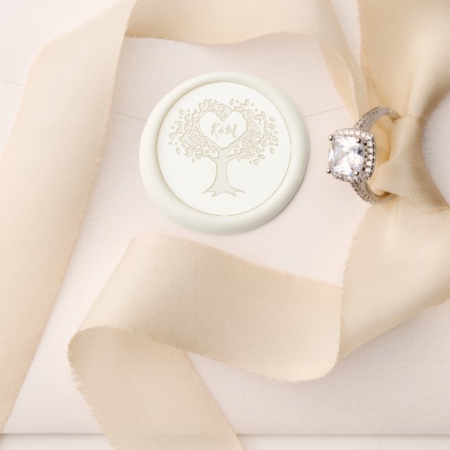 Monogram Heart Tree Wedding Wax Seal Stamp (Insitu (Wedding))