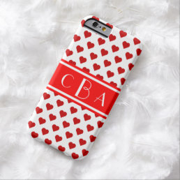 Monogram Hearts Barely There iPhone 6 Case
