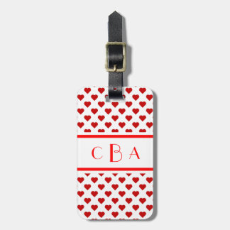Monogram Hearts Luggage Tag