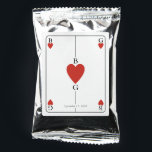 Monogram Hearts Playing Card Wedding  Coffee Drink Mix<br><div class="desc">A unique monogram hearts playing card style wedding design. An impressive design that uses elements from playing cards to create a unique wedding stationery design. An elegant red heart wedding couple monogram. A one of a kind playing card wedding coffee drink favor design with modern elements. Matching wedding invitations and...</div>