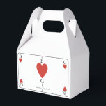 Monogram Hearts Playing Card Wedding  Favor Boxes<br><div class="desc">A unique monogram hearts playing card style wedding design. An impressive design that uses elements from playing cards to create a unique wedding stationery design. An elegant red heart wedding couple monogram. A one of a kind playing card wedding favor box design with modern elements. Matching wedding invitations and other...</div>