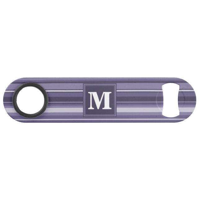Monogram heather purple stripes bar key (Front (Horizontal))