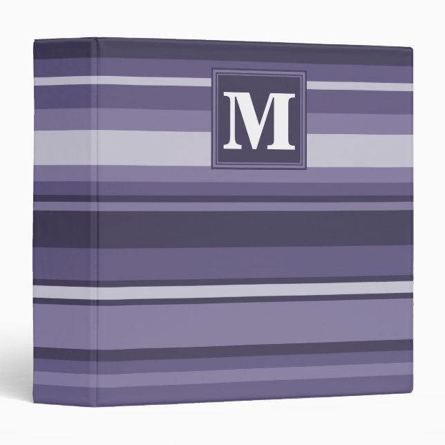 Monogram heather purple stripes binder (Front/Spine)