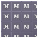Monogram heather purple stripes fabric