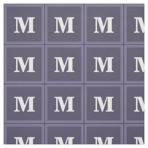 Monogram heather purple stripes fabric