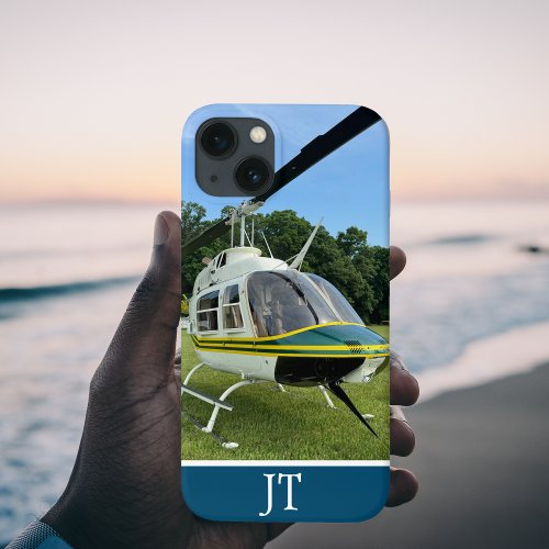 Monogram Helicopter Airplane Aviation Photo  iPhone 13 Case