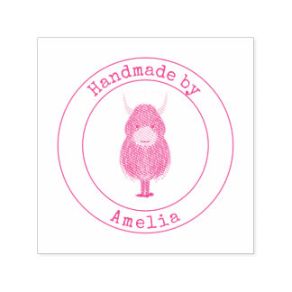 Monogram Highland Cow Handmade By Self-inking Stamp