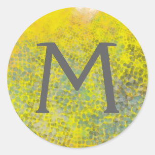 Monogram Hive I Classic Round Sticker