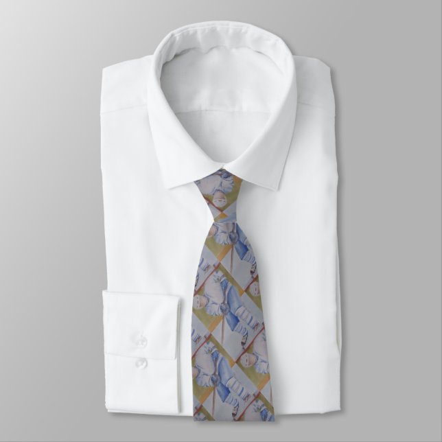 MONOGRAM HOCKEY PLAYER NECK TIE (Tied)